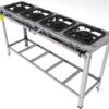 Fogão Industrial Inox FGI31 LD, FGI32 LD, FGI33 LD, FGI34 LD Em Linha Boca Chama Dupla - Image 4