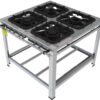 Fogão Industrial Inox FGI44 EM, FGI46 EM, FGI48 EM De Encosto Boca Chama Mista